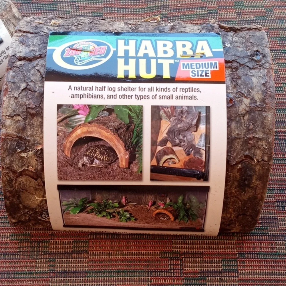 New! ZOOMED Habba Hut Half Log Hides. 2 Count